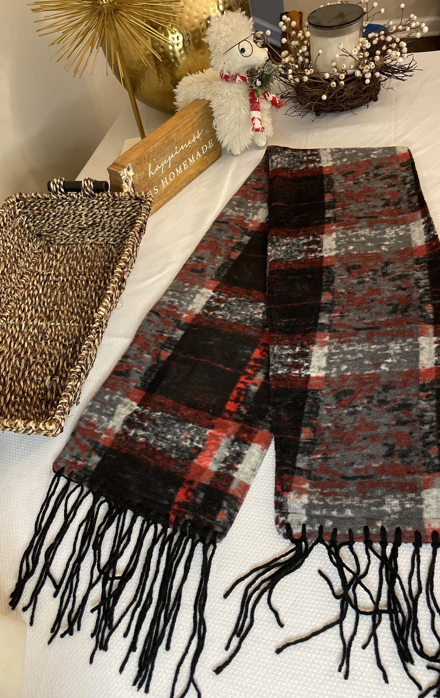 Black and Brick Scarf