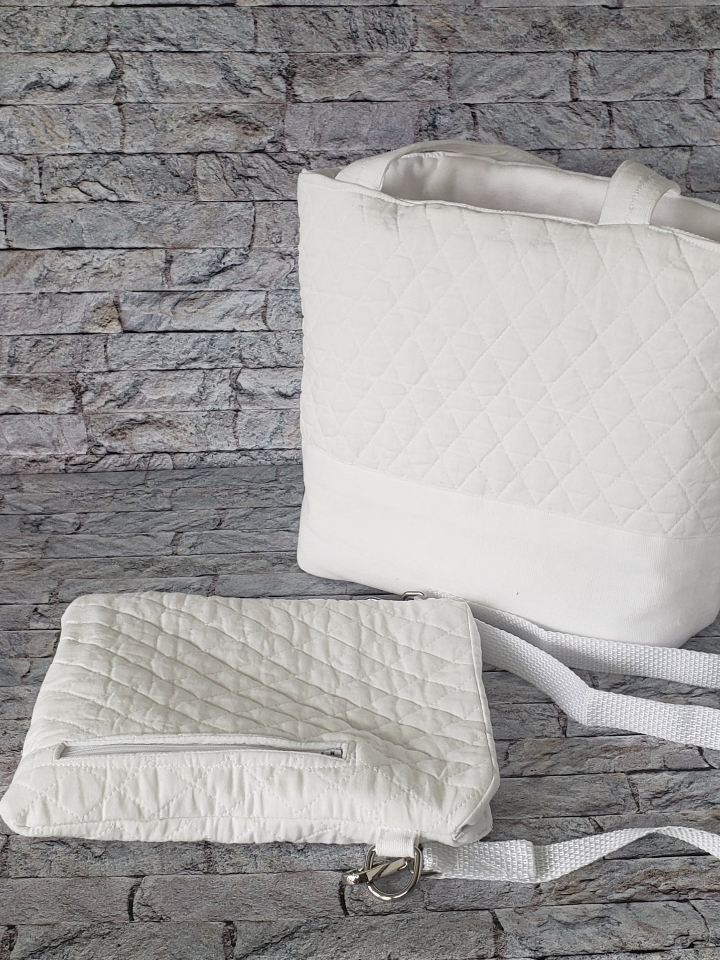 Snow white Chasity Bucket & Crossbody Set