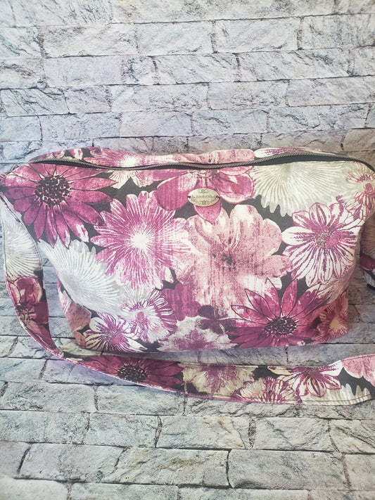 Pink Floral Jazmine Large Crossbody